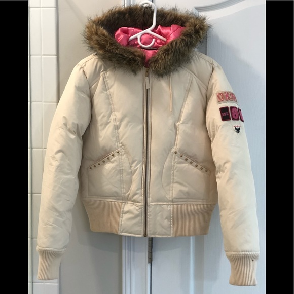 Y2K DKNY Puffer Hooded Jacket - Picture 3 of 9
